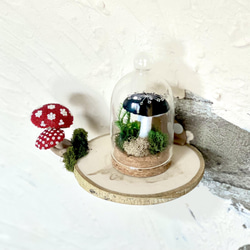 〜マリオ〜 キノコ付き　木製 飾り棚 ミニ (左から） 6枚目の画像