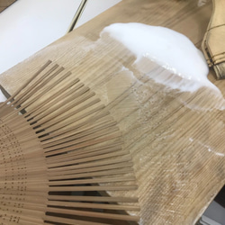 着物扇子　アンティークの絹の着物使用　日本の京都の職人が手仕事で制作　オンリーワン　プレゼントに最適 #31 10枚目の画像
