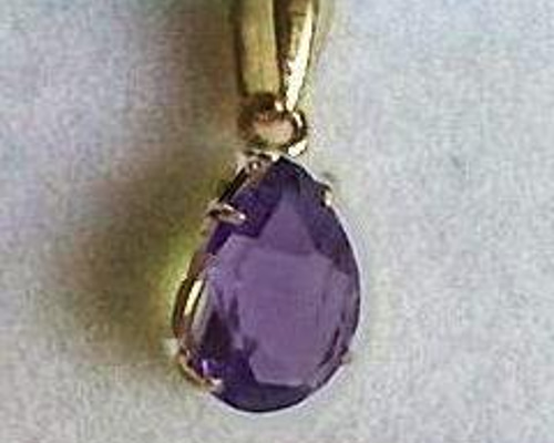 k18YG アメジスト　ペンダントトップ Rvaru】K18トップ アメジスト ドロップ（M）マイクロカット