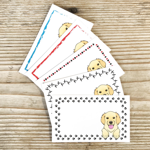 犬のメッセージカード ゴールデンレトリバー イラスト 千繪 通販 