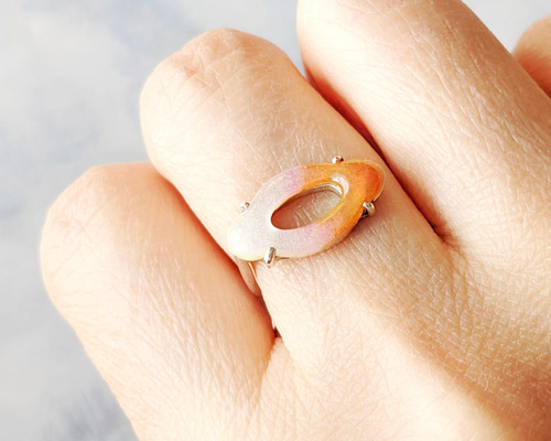 七宝焼きワンサイドリング（ホールフローラ） 指輪・リング a