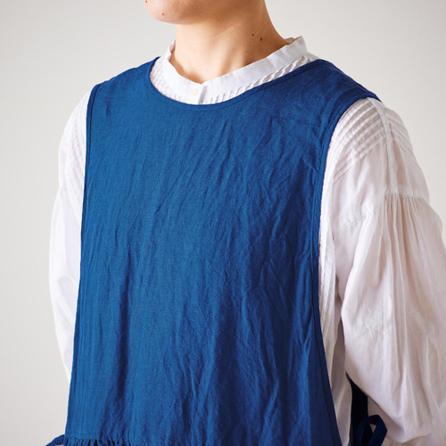 cocca for】 日に日になじむ、リネンエプロンワンピース《TPO