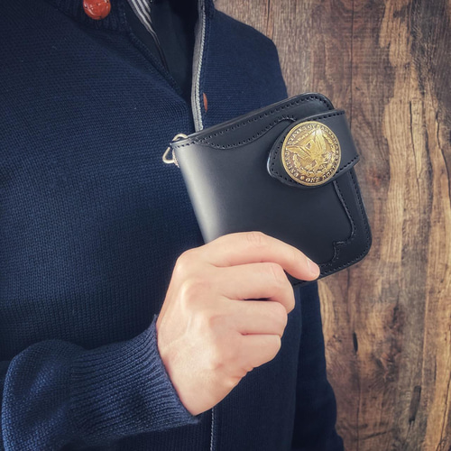 栃木レザー バイカーズウォレット ライダースウォレット レザー