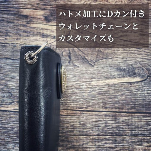 二つ折り財布 バイカーズウォレット ミドルウォレット メンズ レザー