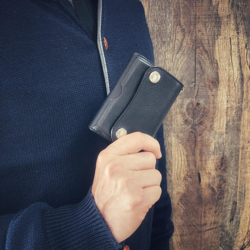 本革ミニトラッカーウォレット 三つ折り財布 本革 トラッカーウォレット ミニ財布 小さい財布
