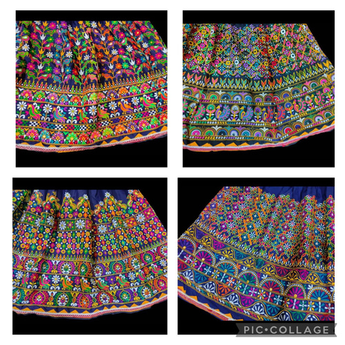 美品 MUVEIL WORK インドシフリー刺繍入りロングスカート スカラップ 美品 MUVEIL WORK インドシフリー刺繍入りロングスカート スカラップ