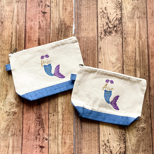 お名前入りキラキラマーメイドポーチ ポーチ Awesome9/オーサムナイン