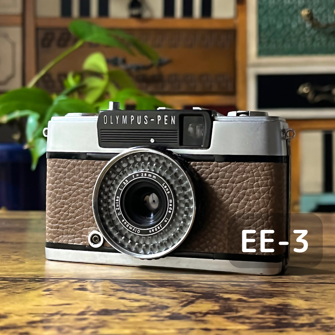 フィルムカメラ OLYMPUS PEN EE-3 ライトブラウン リメイク 写真