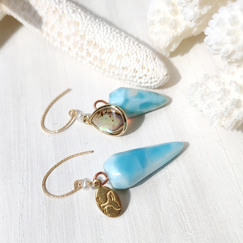 Sold レア！♡Pendulum larimar earrings♡ ペンデュラム