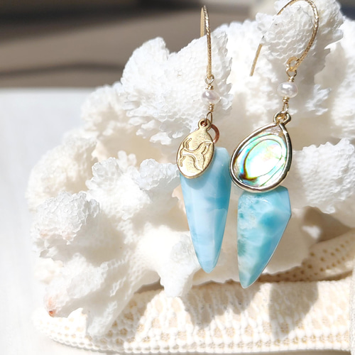 Sold レア！♡Pendulum larimar earrings♡ ペンデュラム