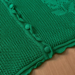 綠色V領鏤空針織開衫|針織衫|外套|春款|Sora-900 第14張的照片