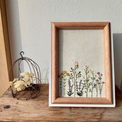 ☆手刺繍が素敵なフォトフレーム・フランスアンティーク 手刺繍が素敵