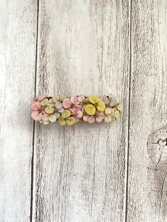 小さな花園バレッタ　ミニ 2枚目の画像