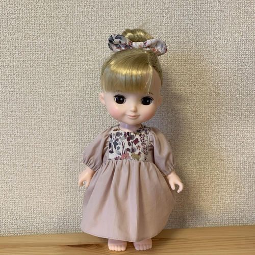 ハンドメイド　ドール服　ソランちゃんの服　ワンピース　リバティ ソランちゃん 服 レミンちゃん 服 メルちゃん 服】リバティ ムーン