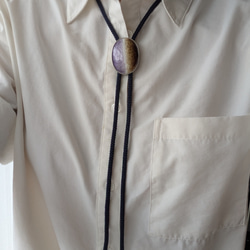 再販  七宝焼ループタイ「紫式部」 3枚目の画像