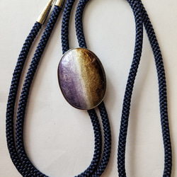 再販  七宝焼ループタイ「紫式部」 2枚目の画像