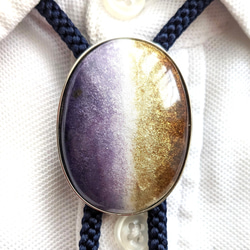 再販  七宝焼ループタイ「紫式部」 1枚目の画像