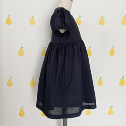 ふんわり袖 と スクエアーネック ギャザースカート の 子供服ワンピース【90~130】 5枚目の画像