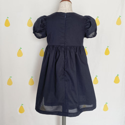 ふんわり袖 と スクエアーネック ギャザースカート の 子供服ワンピース【90~130】 4枚目の画像