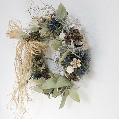 エリンジウムユーカリのドライリース ドライフラワー Sakura 通販