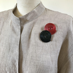 ぐるぐるブローチ（小） 3枚目の画像