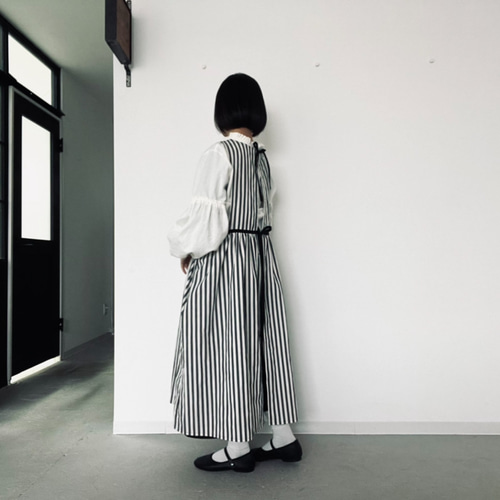 Gauze# ガーゼ リネンamish ドレス エプロン ワンピース