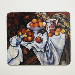 セザンヌ リンゴとオレンジのある静物 マウスパッド 1枚目の画像