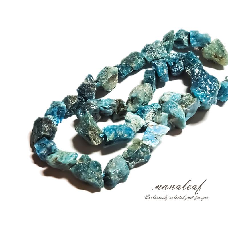 【連売り】 天然石 アパタイト ラフカット 1連 ◇ 10-12mm 原石 ナゲット ビーズ 水晶  BST00083A