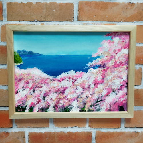 油絵 絵画 【春の海】 絵画 HR 通販 13525999｜Creema(クリーマ)