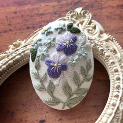 すみれ 刺繍 のおすすめ人気通販 検索結果｜Creema(クリーマ