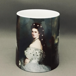 エリザベートの肖像（星の髪飾り）マグカップ フランツ・ヴィンターハルター画 2枚目の画像