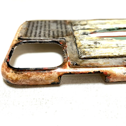 古材風サビ塗装サーフ&シャビーフラワースマホケースiPhone.Android 4枚目の画像