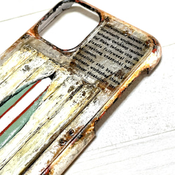 古材風サビ塗装サーフ&シャビーフラワースマホケースiPhone.Android 1枚目の画像