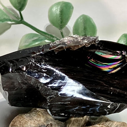 悪縁を断つ】レインボー ミッドナイトオブジディアン（黒曜石