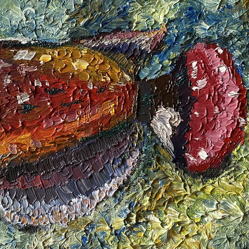 油絵・インテリア絵画/アロワナ＊1点もの 絵画 mugi-no-ouchi 通販