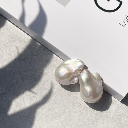 最高品質】大粒バロックパールピアスイヤリング | 14KGF  