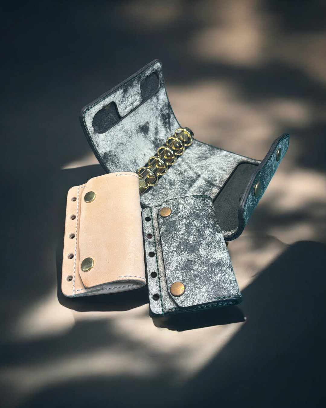 ヌメ革マイクロ５穴用コインウォレット（BOX型）