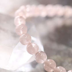 …☆宝石品質の美しいべリル石♡☆…☆ピンクモルガナイト：6ミリ☆…☆天然石ブレスレット☆… 6枚目の画像