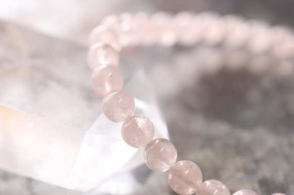 …☆宝石品質の美しいべリル石♡☆…☆ピンクモルガナイト：6ミリ☆…☆天然石ブレスレット☆… 6枚目の画像