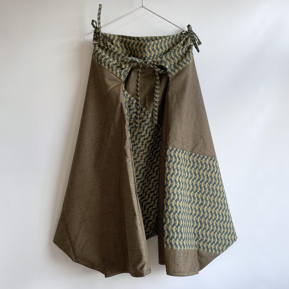 Unique item | Triangle Pants Brown, Silk-wool & Wool TRP185 第5張的照片