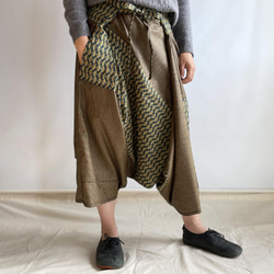 Unique item | Triangle Pants Brown, Silk-wool & Wool TRP185 第2張的照片