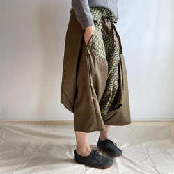 Unique item | Triangle Pants Brown, Silk-wool & Wool TRP185 第1張的照片