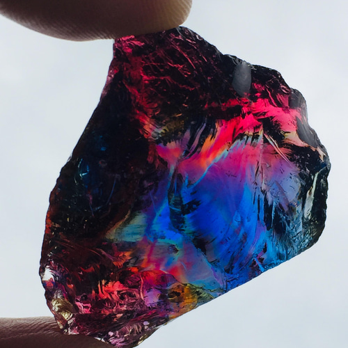 豪華 アンダラクリスタル「ミラクルフルーツの青色ビーズ10mm