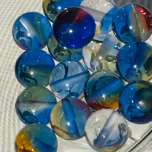 豪華 アンダラクリスタル「ミラクルフルーツの青色ビーズ10mm