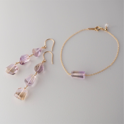アメトリンピアス or イヤリング / 2月・11月の誕生石 ピアス