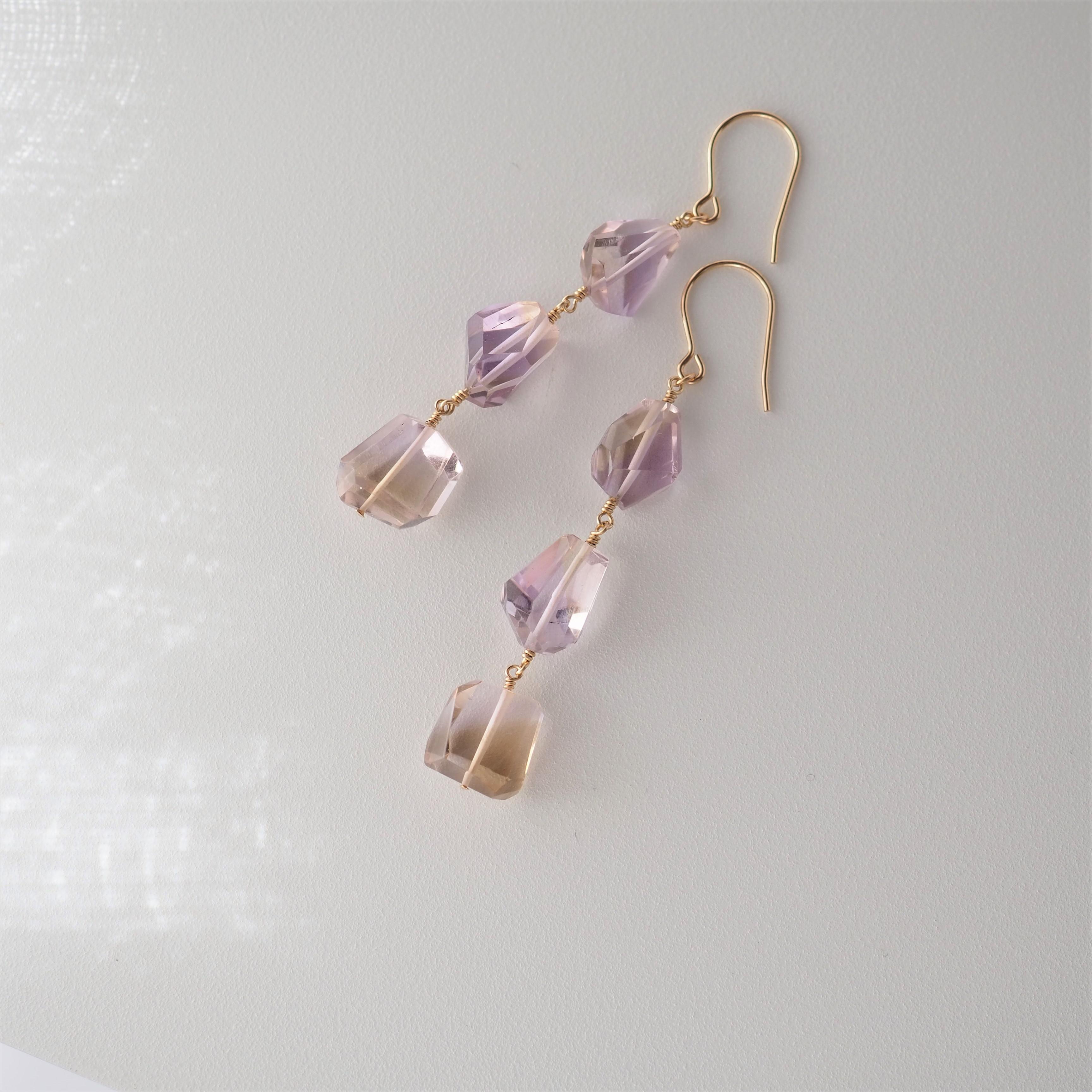 アメトリンピアス or イヤリング / 2月・11月の誕生石