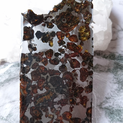 パラサイト隕石✨スライス 天然石 F* 通販 13527779｜Creema(クリーマ