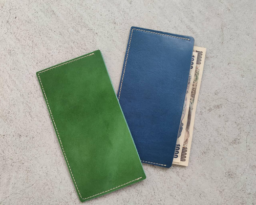 母の日限定ギフト シンプルなヌメ革財布本革2点セット 栃木レザーの