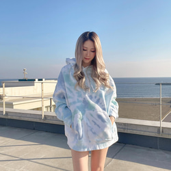【裏起毛フーディー】色柄サイズ選択OK！あなただけのタイダイ柄❤︎　パーカー　M、L、XL  10オンス　 6枚目の画像