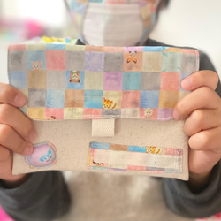 選べるアップリケ♪どうぶつたちの不織布マスクケース（こども用）【仕切り付き】 12枚目の画像